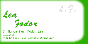 lea fodor business card